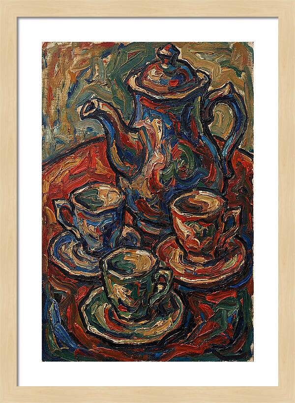Tea Service In Expressionist Style