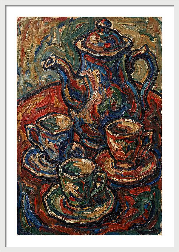 Tea Service In Expressionist Style