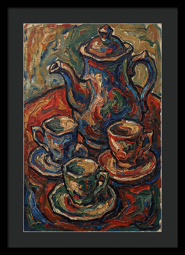 Tea Service In Expressionist Style