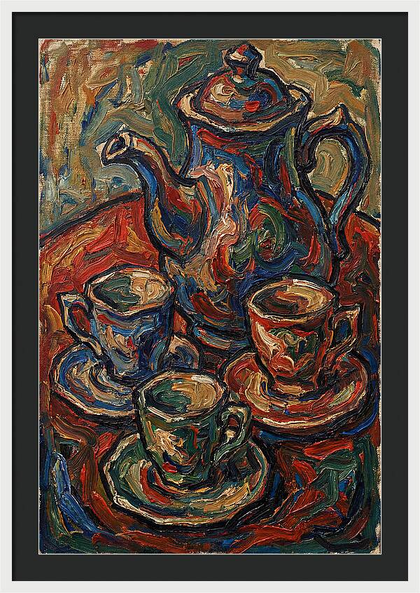 Tea Service In Expressionist Style