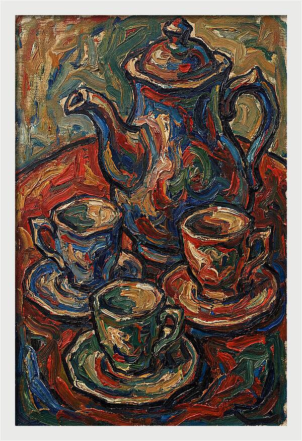 Tea Service In Expressionist Style
