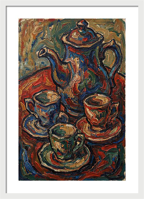 Tea Service In Expressionist Style