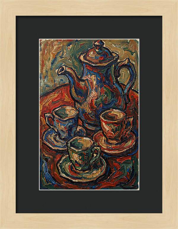 Tea Service In Expressionist Style