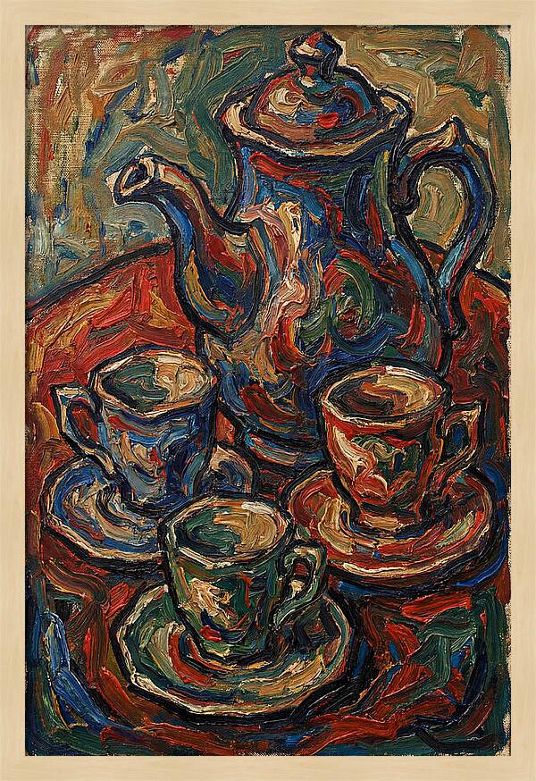 Tea Service In Expressionist Style