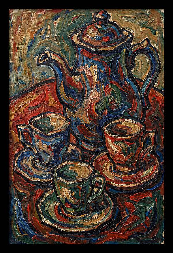 Tea Service In Expressionist Style