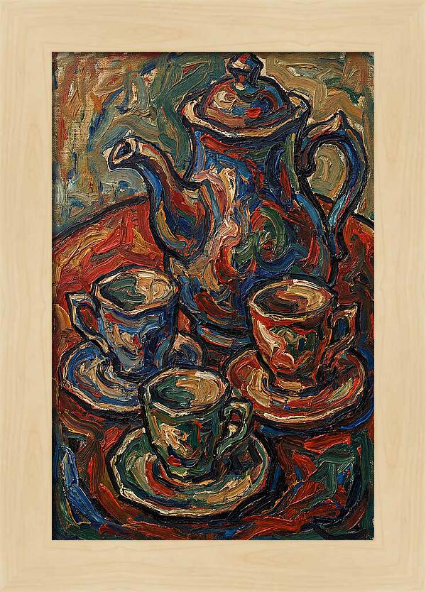 Tea Service In Expressionist Style