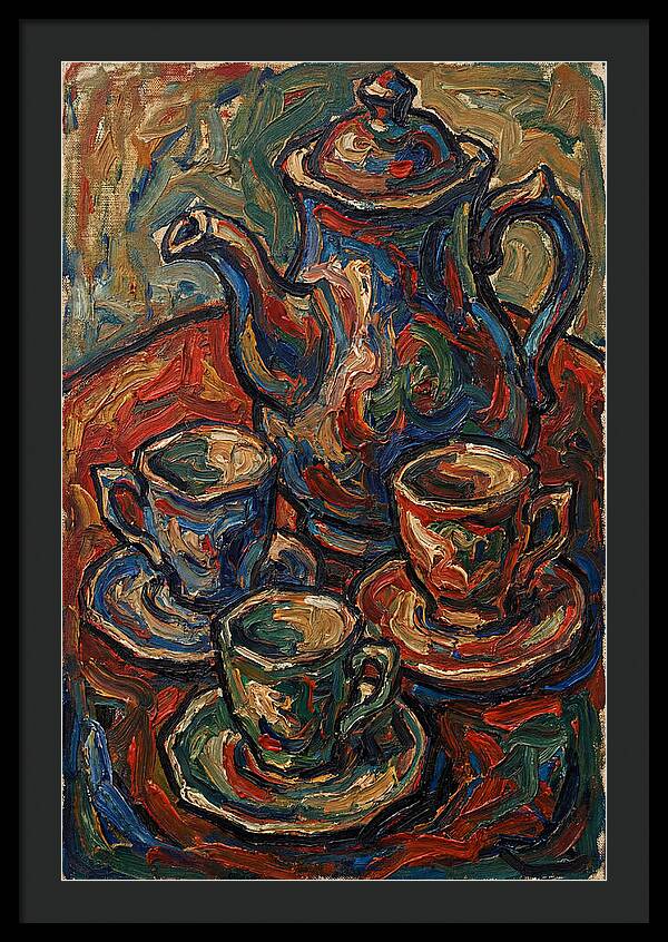 Tea Service In Expressionist Style