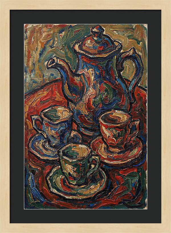 Tea Service In Expressionist Style