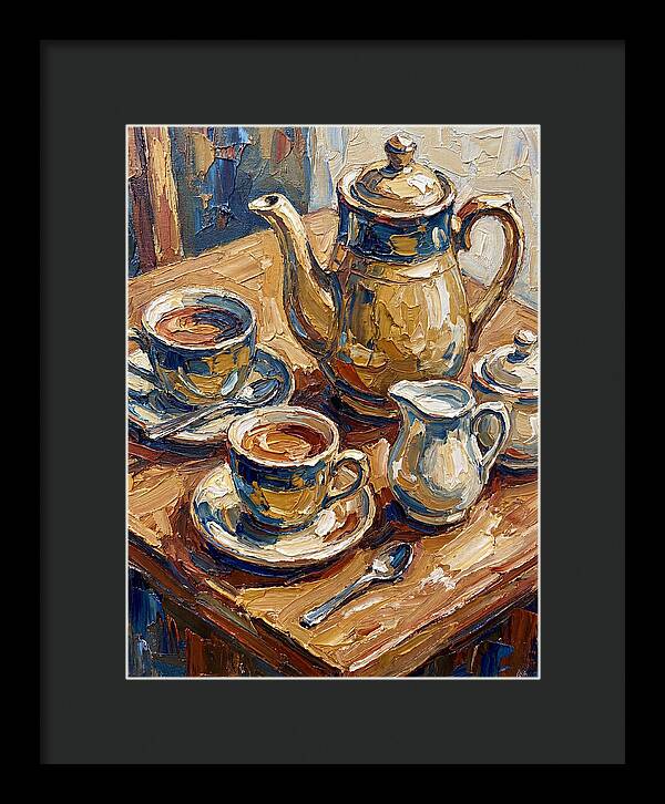 Tea Service In Warm Hues