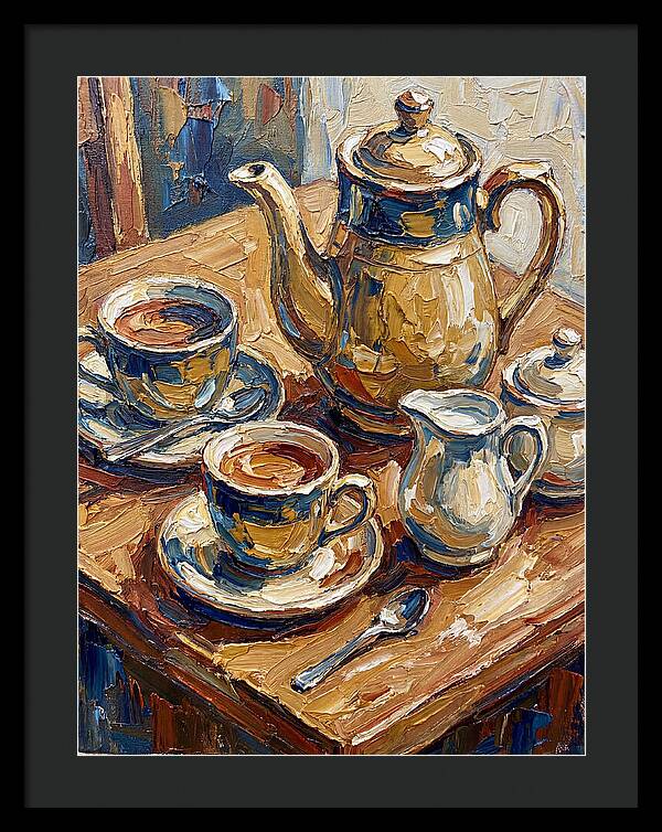 Tea Service In Warm Hues