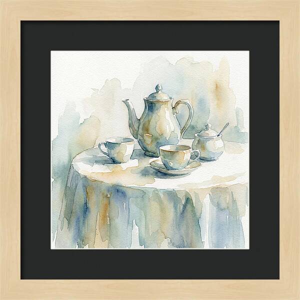 Tea Service In Watercolor