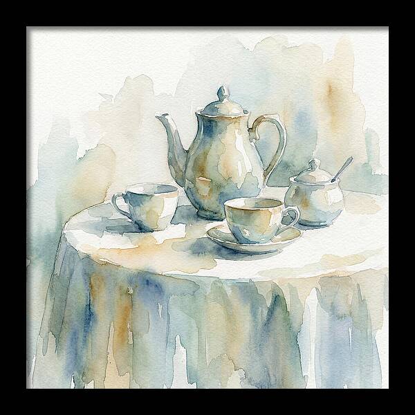 Tea Service In Watercolor