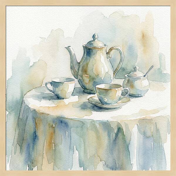Tea Service In Watercolor