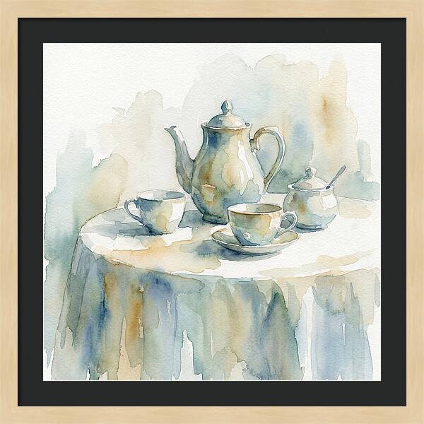 Tea Service In Watercolor