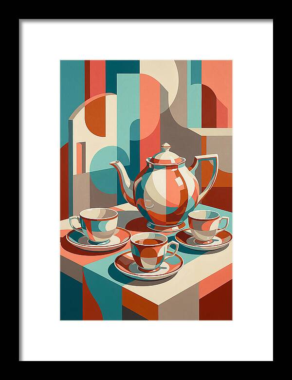 Tea Set In Abstract Harmony