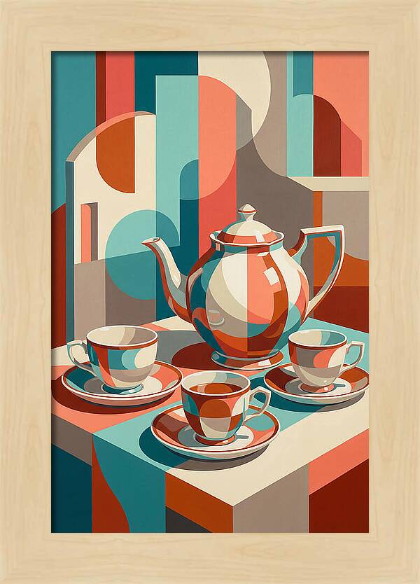 Tea Set In Abstract Harmony
