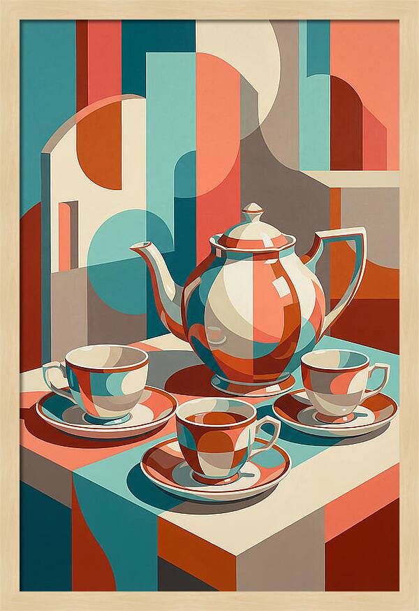 Tea Set In Abstract Harmony