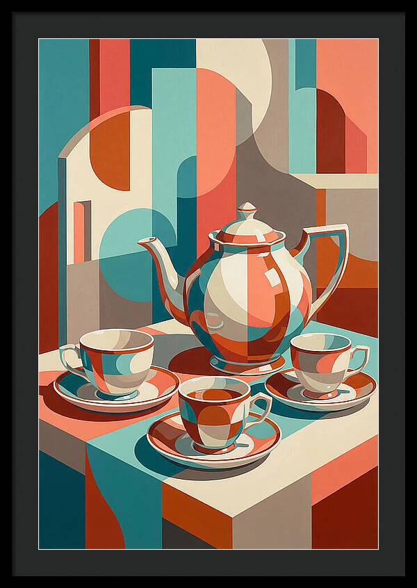 Tea Set In Abstract Harmony