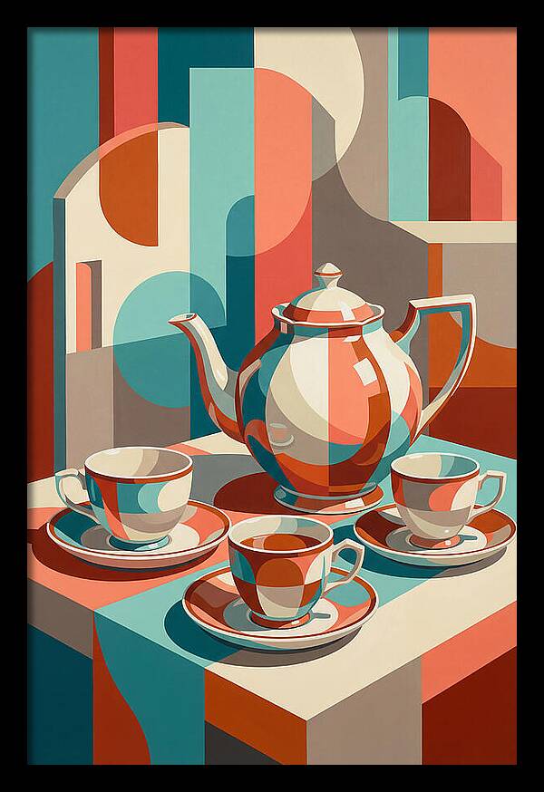 Tea Set In Abstract Harmony