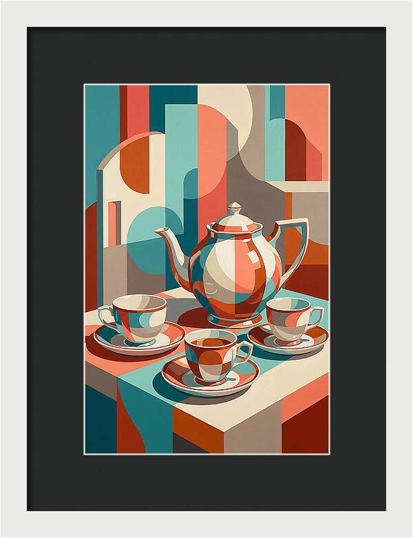 Tea Set In Abstract Harmony