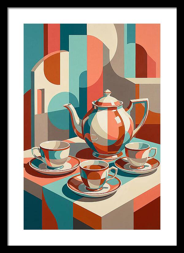 Tea Set In Abstract Harmony