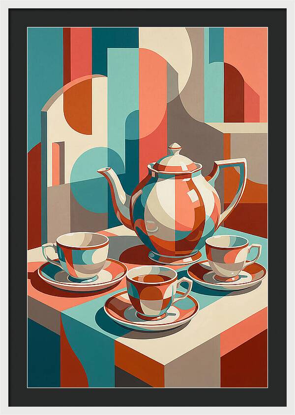 Tea Set In Abstract Harmony