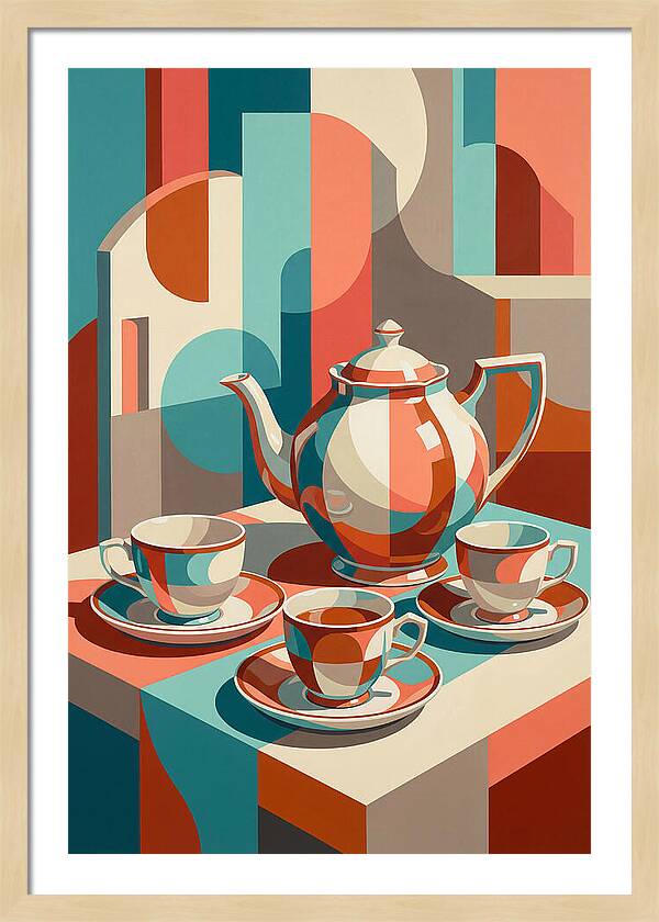 Tea Set In Abstract Harmony