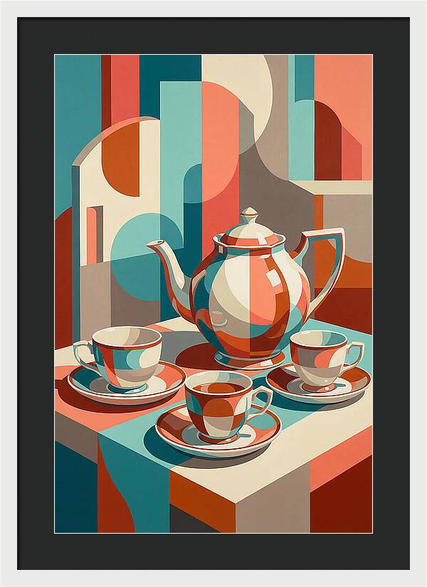 Tea Set In Abstract Harmony