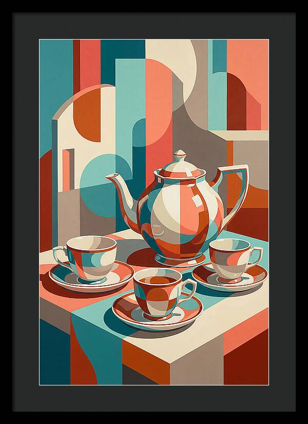 Tea Set In Abstract Harmony