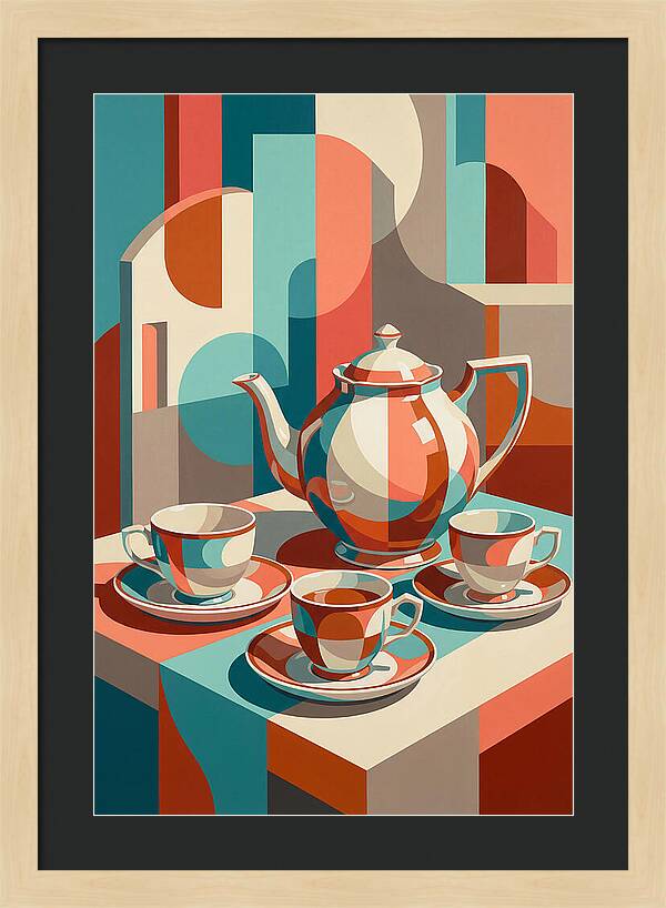 Tea Set In Abstract Harmony