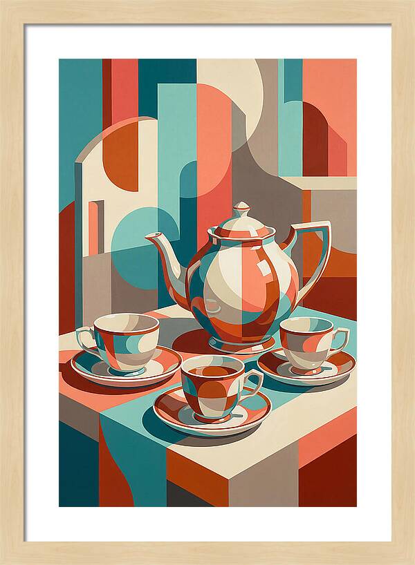 Tea Set In Abstract Harmony