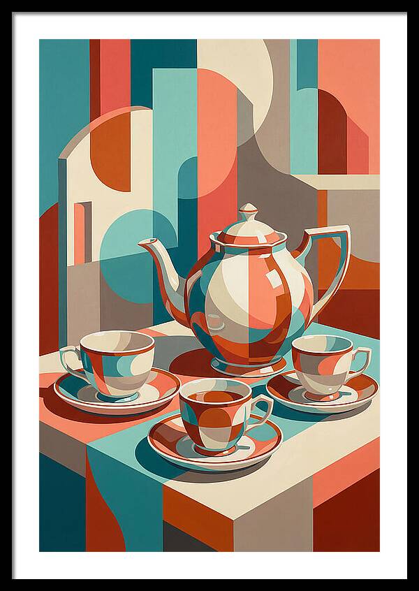 Tea Set In Abstract Harmony