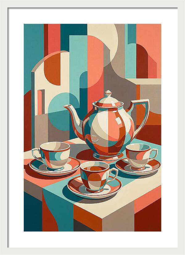 Tea Set In Abstract Harmony