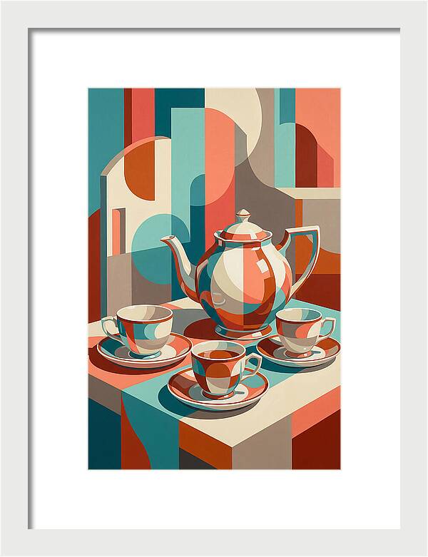 Tea Set In Abstract Harmony