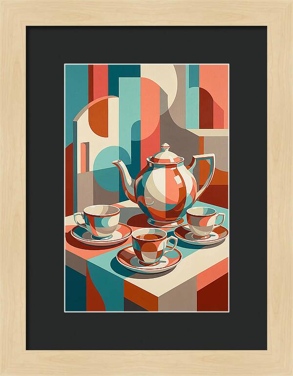 Tea Set In Abstract Harmony