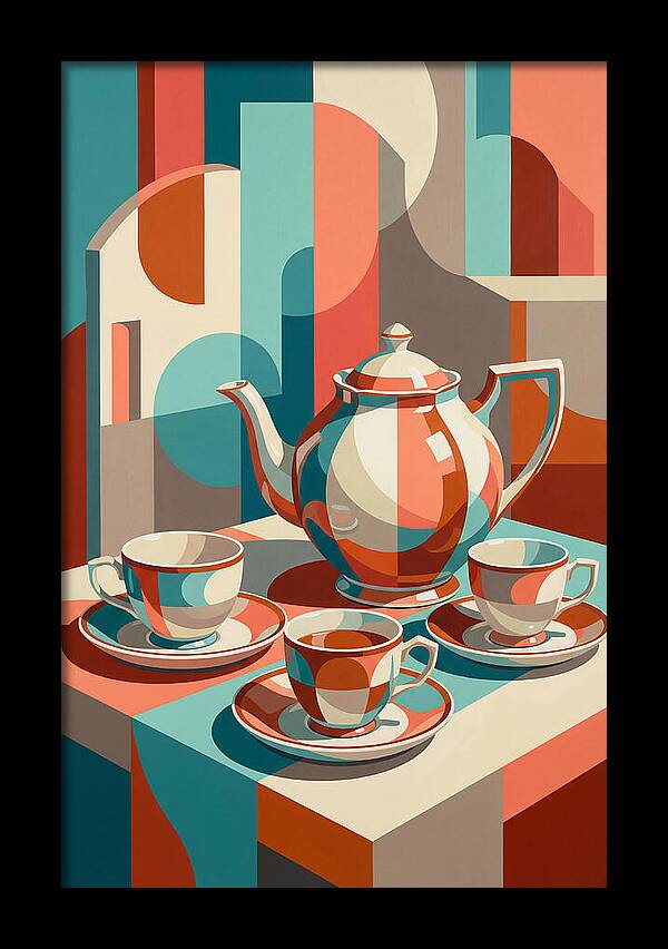 Tea Set In Abstract Harmony