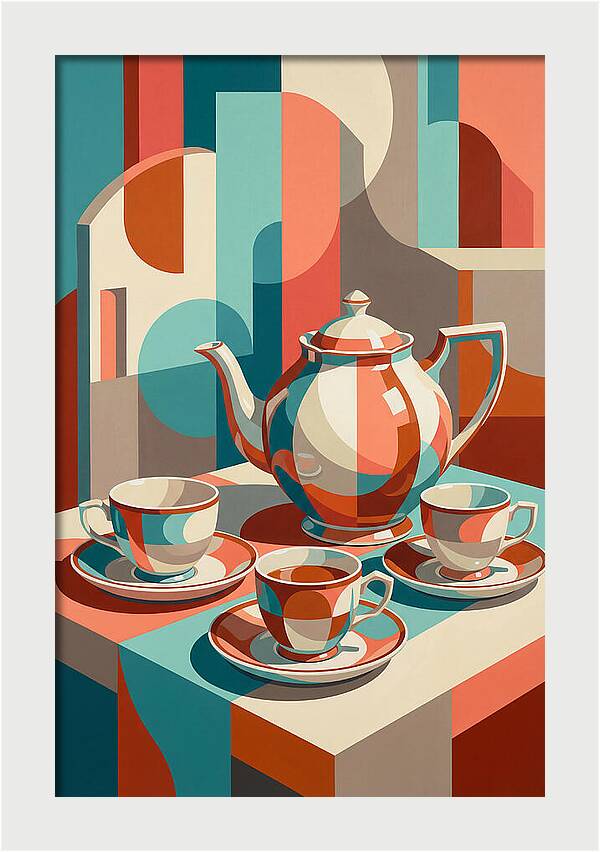 Tea Set In Abstract Harmony