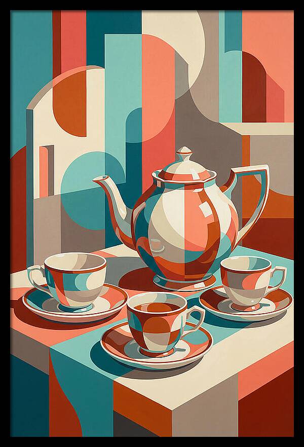Tea Set In Abstract Harmony