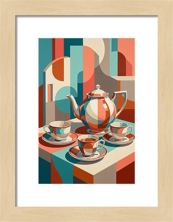 Tea Set In Abstract Harmony