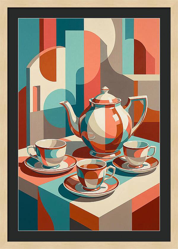 Tea Set In Abstract Harmony