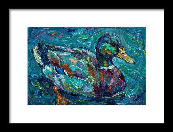 Teal Expressionist Duck
