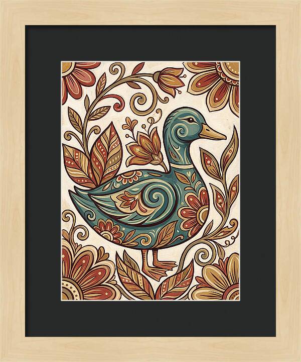 Teal Folk Duck
