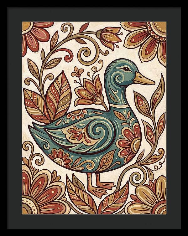 Teal Folk Duck