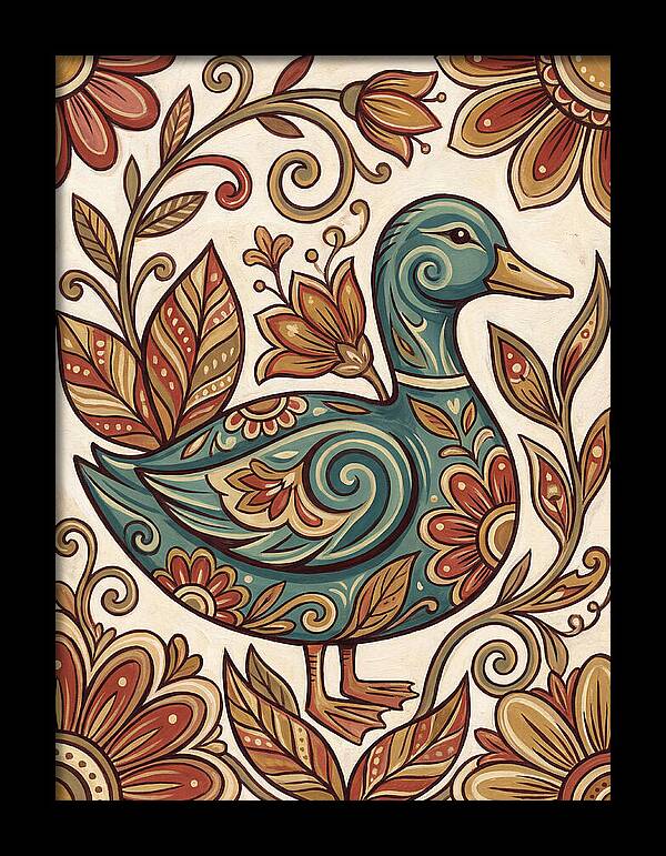 Teal Folk Duck