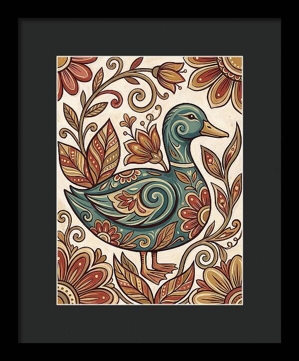 Teal Folk Duck