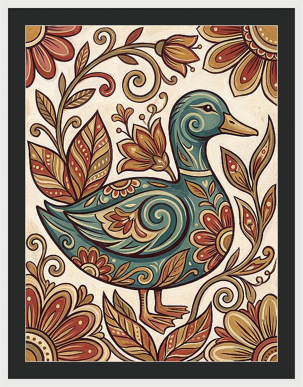 Teal Folk Duck