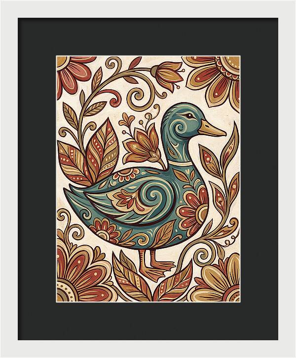 Teal Folk Duck