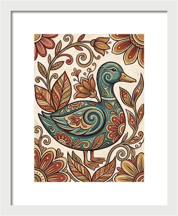 Teal Folk Duck
