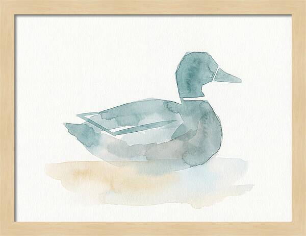 Teal Minimalist Duck