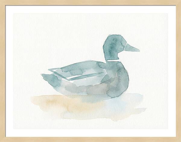 Teal Minimalist Duck